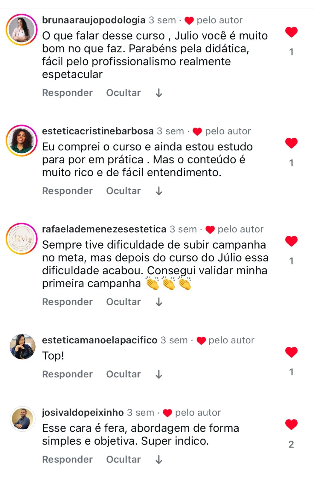 Comentário de aluno 1