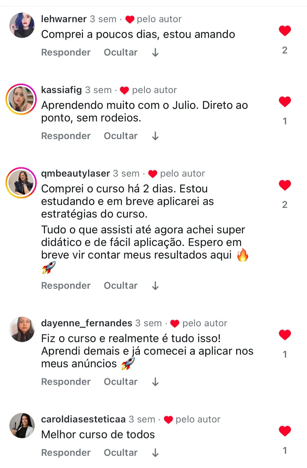 Comentário de aluno 3