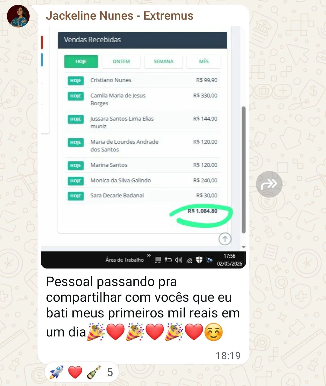 Depoimento de aluna 17